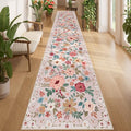 2.6x14 Washable Runner Rug (Beige / 2'6" x 14' (Rectangular))