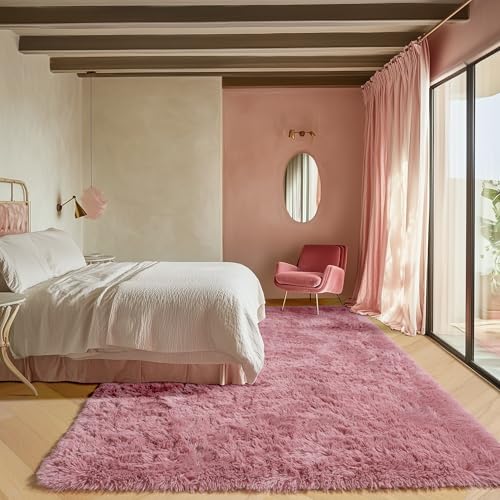 Blush Area Rugs for Bedroom Living Room (Blush / 4' x 6' (Rectangular))