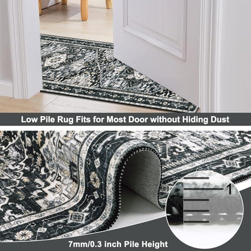 Washable Runner Rug (2' x 8' / Black)