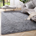 Premium Soft Fluffy Rug Modern Shag Carpet (5'3" x 7'7" (Rectangular) / Grey)