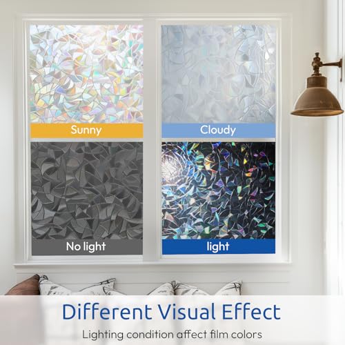 Window Privacy Film Rainbow (Clear / 35.4" x 78.7")