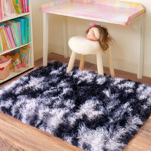 Small Rugs for Bedroom (3' x 2' (Rectangular) / Black White)