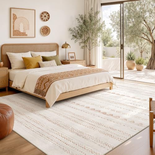 7x10 Area Rug Living Room (Beige Brown / 7' X 10' (Rectangular))
