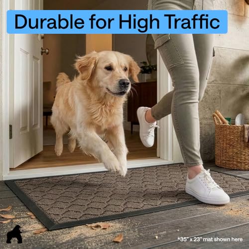 WeatherMAX Door Mat (Latte Quatrefoil / 58" x 34")