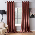 Velvet Curtains Dusty Rose Pink 52 x 84 Inch Length Set of 2 (Dusty Rose / 52"W x 84"L (Pack of 2))