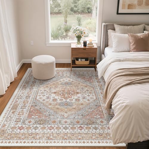 4x6 Area Rug for Entryway (Orange / 4' x 6' (Rectangular))