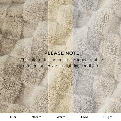 Checkered Soft Cozy Twin Blanket for Bed (Oatmeal / Twin (60" X 80"))