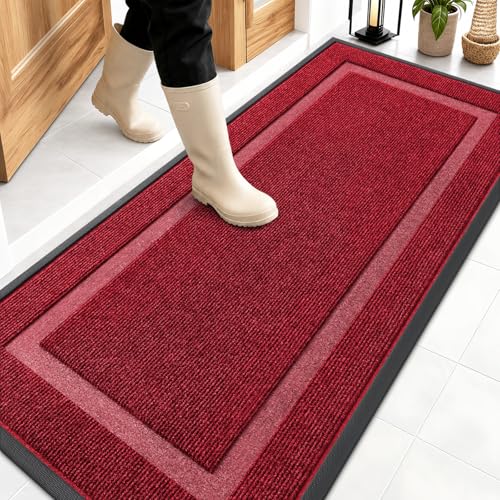Front Door Mat Outside 59x23 (Wine Red / 59" x 23")