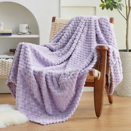 Turtle Shell Throw Blanket Light Purple for Couch Gentle Soft (Light Purple / Throw)