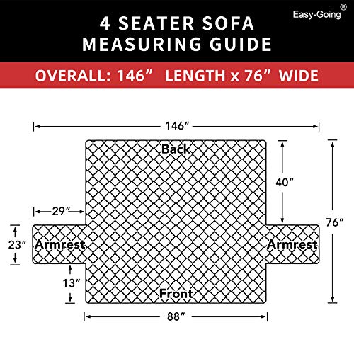 Reversible Couch Cover (Peacockblue/Beige / XX-Large Sofa)