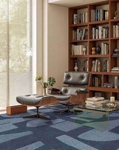 Washable 6x9 Area Rugs for Living Room Modern Abstract Rug (Navy / 6' x 9' (Rectangular))