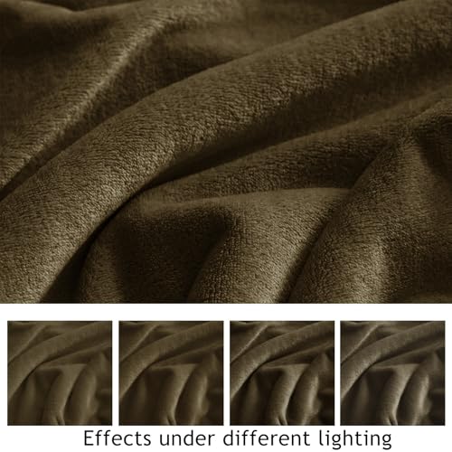 Fleece Blanket Dark Brown Lightweight Super Soft Cozy Fuzzy Bed Blankets Microfiber Factory Shop (Dark Bown / Throw(50"x60"))