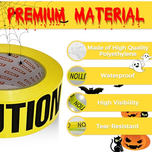 1 Roll Premium Yellow Caution Tape (Yellow / 3 Inch X 330 Feet)