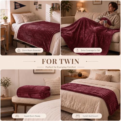 Red Twin Blanket for Bed (Red / Twin (60" x 80"))