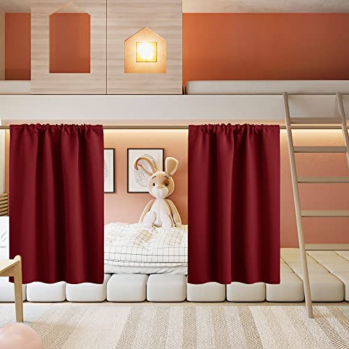 Half Curtain Tiers 36 inch Length (Burgundy Red / 34"W x 36"L (Pack of 2))