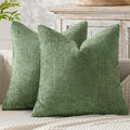 Decorative Couch Throw Pillow Covers 20x20 Inch Sage Green 2 Pack (20" x 20" (Pack of 2) / Sage Green)