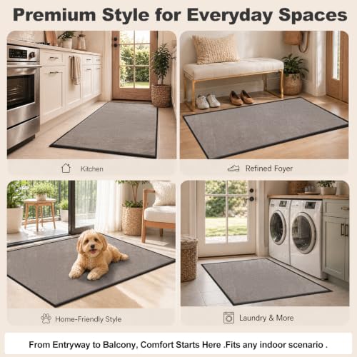 Super Absorbent Front Door Mat (Beige / 3' x 5' (Rectangular))