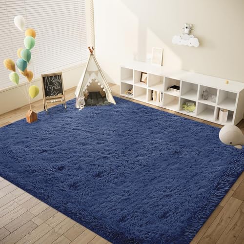 8x10 Area Rugs for Living Room (Navy Blue / 8' x 10' (Rectangular))
