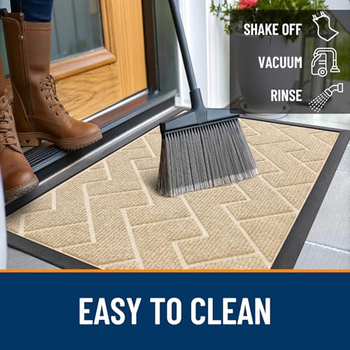 Front Door Mat Outside 47x17 (Beige / 47" x 17")