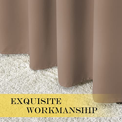 Bedroom Curtain Room Darkening Drapery 102 inches Length (Cappuccino / 52"W x 102"L (Pack of 1))
