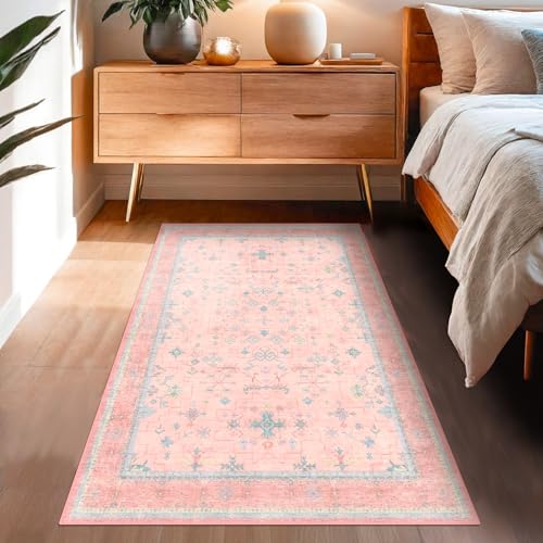 Nursery Area Rug 4x6 (4' x 6' (Rectangular) / Pink / Blue)