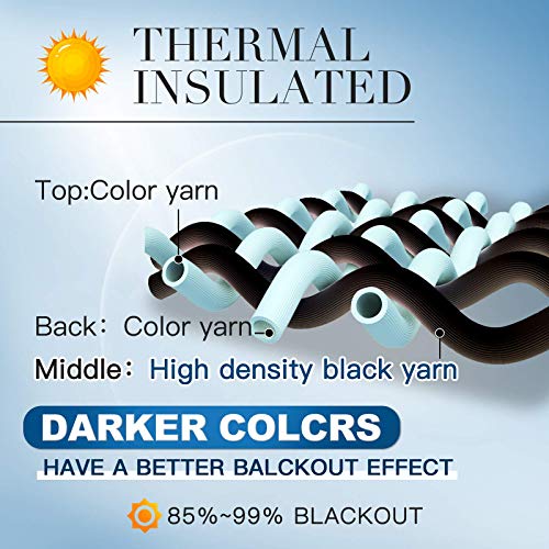 Blackout Curtains 38x63 inch Sage Green Thermal Drapes (Sage Green / 38"W x 63"L (Pack of 2))