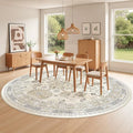 Round Rug 8ft (Beige/Grey / 8' (Round))