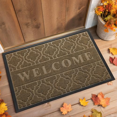 Large Welcome Door Mat (36x24 Inch / Coffee)