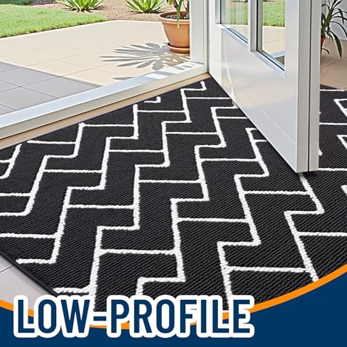 Front Door Mat 59x35 (Deep Black / 59" X 35")
