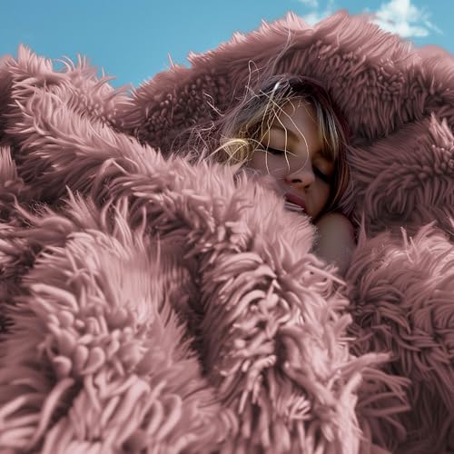 Faux Fur Fluffy Sherpa Blanket Couch Throw Dusty Pink 50"x60" (16- Dusty Pink / Throw (50" X 60"))