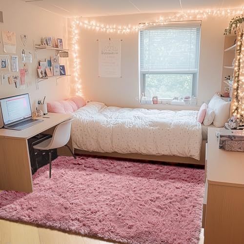 Blush Area Rugs for Bedroom Living Room (Blush / 4' x 6' (Rectangular))