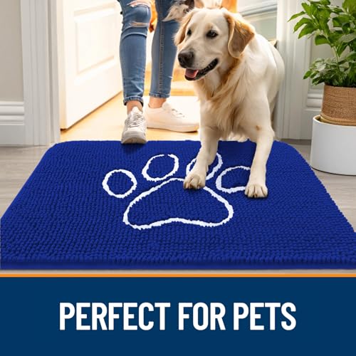 Dog Door Mat for Muddy Paws 36x24 (Royal Blue / 36" X 24")