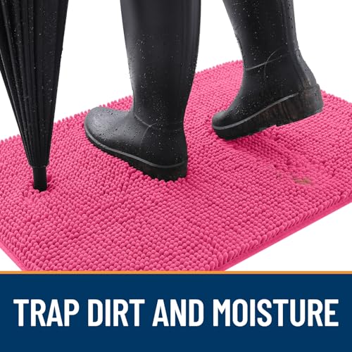 Dog Door Mat for Muddy Paws 70x46 (Hot Pink / 70" X 46")