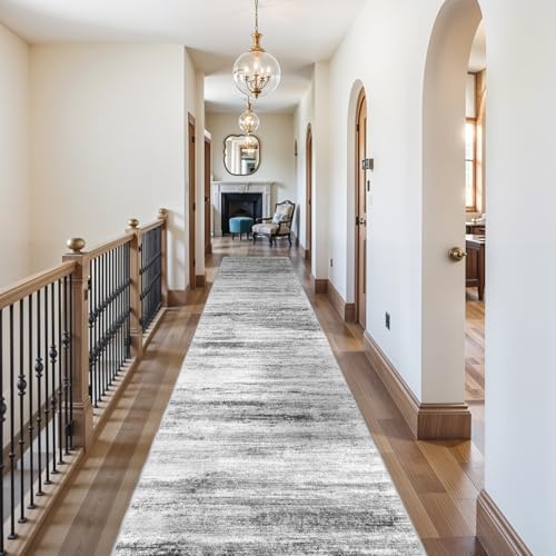 3x20 Washable Hallway Runner Rug (Grey / 3' x 20' (Runner))