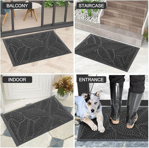 Waterproof Front Doormat (Light Grey / 47" X 17")