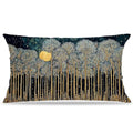 Rustic William Morris Inspired Forest Green Moon Pillow Covers 12x20 Double (Forest-moon 11 / 20" x 12" (Pack of 1))