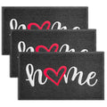 Door Mat 3 Pack Outside Inside Home Doormat 30"x17.5" Durable Floor Mat Non Slip Rug Ultra Absorb Mud Easy Clean Front Doormat for Garage (2'6" x 1'6" / 3pack Home)