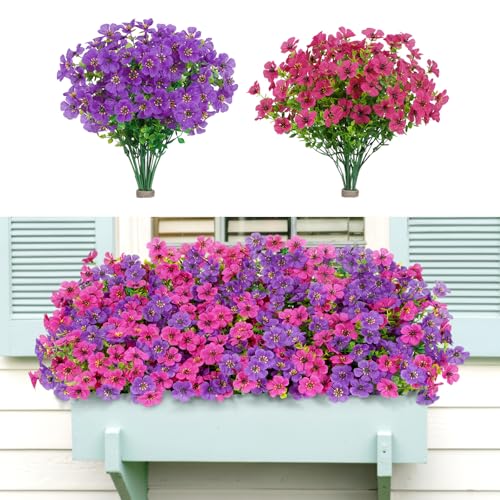 Artificial Flowers for Outdoor (Fuchsia & Purple)