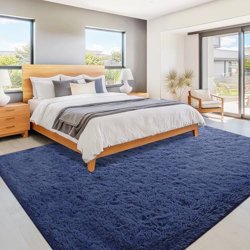 8x10 Area Rugs for Living Room (Navy Blue / 8' x 10' (Rectangular))