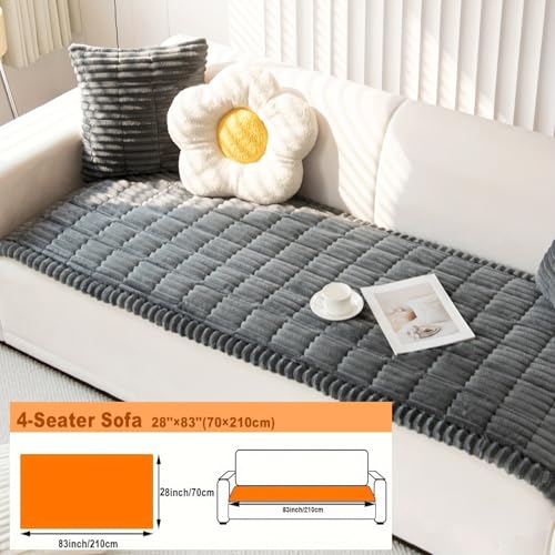 Couch Cover for Dogs Washable Non (Dark Gray / 27.6X82.7)