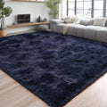 Soft Area Rug for Bedroom Living Room Plush Fluffy Rug 4x6 (Navy Blue / 4' x 6' (Rectangular))
