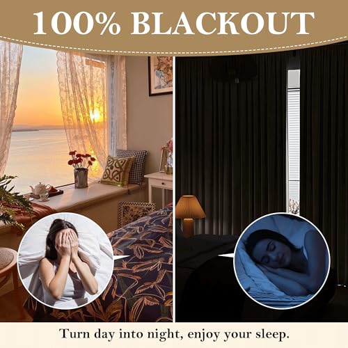 Cream White Linen Blackout Curtains (Z - Cream / 52"W x 90"L (Pack of 2))