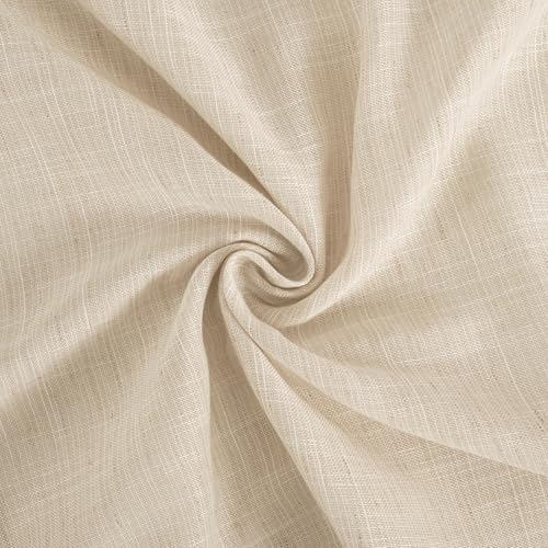 Natutal Linen Cafe Curtains 30 Inch Length (Natural / 30"W x 30"L (Pack of 2))