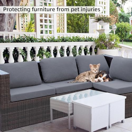 8PCS Patio Cushion Covers.Patio Furniture Couch SeatSlipcovers (Gray. / 8PCS)