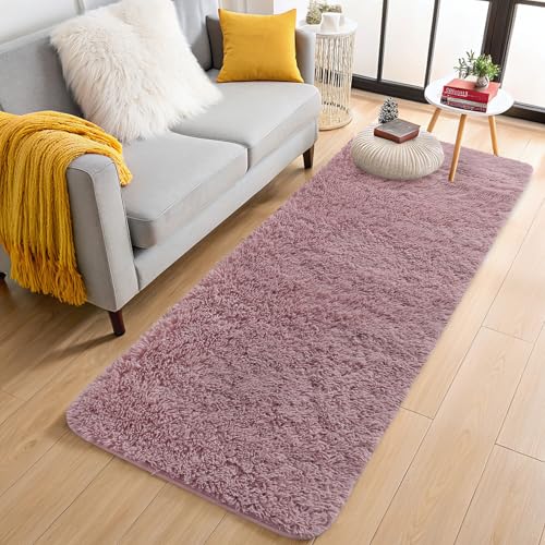 2x6 Machine Washable Runner Rugs for Hallway (2x6 Ft / Blush)
