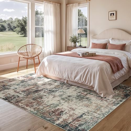 5x7 Area Rugs for Living Room (04-rust / 5' x 7' (Rectangular))