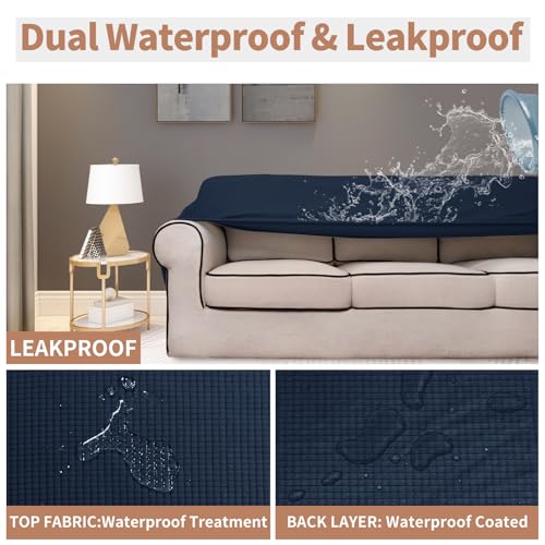 100% Waterproof Chair Couch Cover (Dark Blue / Chair)