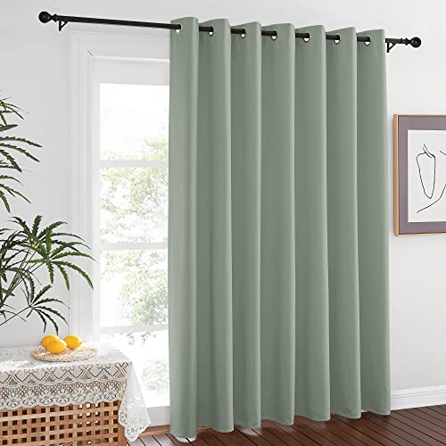 Blackout Sage Green Curtain for Sliding Glass Door (Sage Green / 100"W x 84"L (Pack of 1))
