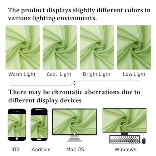 Lime Sheer Curtains 84 Inches Long 2 Panels (Lime / 42"W x 84"L (Pack of 2))