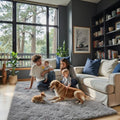 Fluffy Rug Shag Area Rug (Light Grey / 3' x 5' (Rectangular))